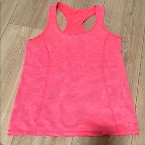 Danskin Now Orange Fitted Sleeveless Tank Top
